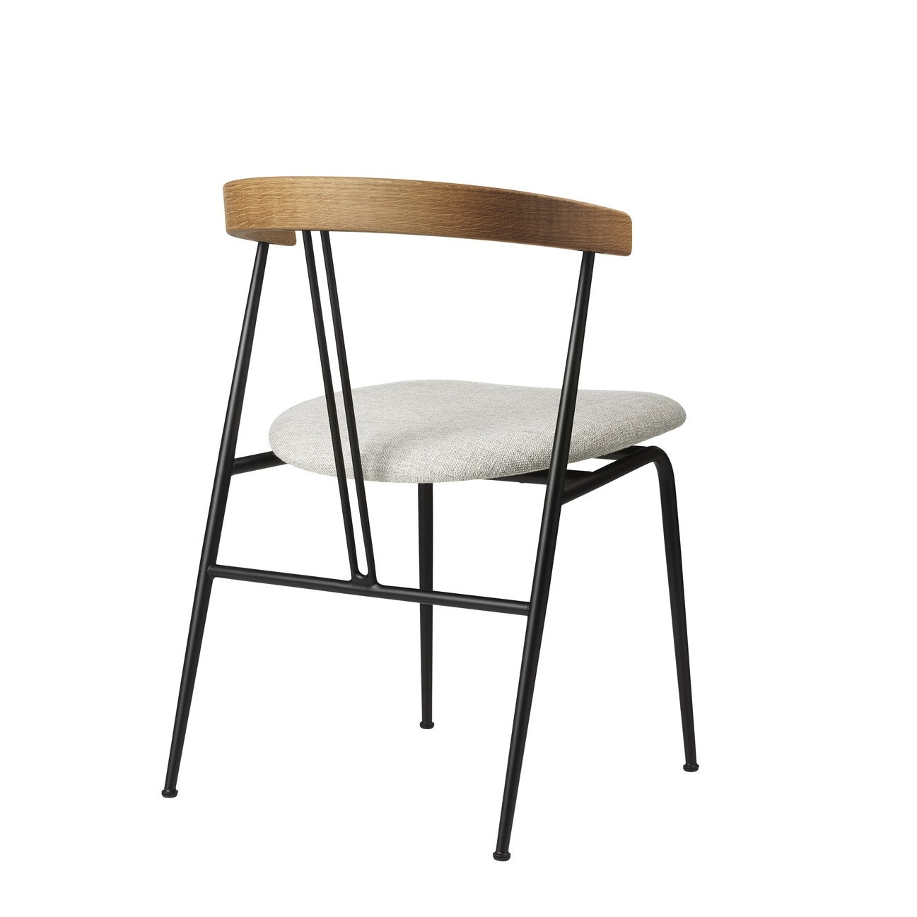 Violin Dining Chair - Seat Upholstered, Wood backrest