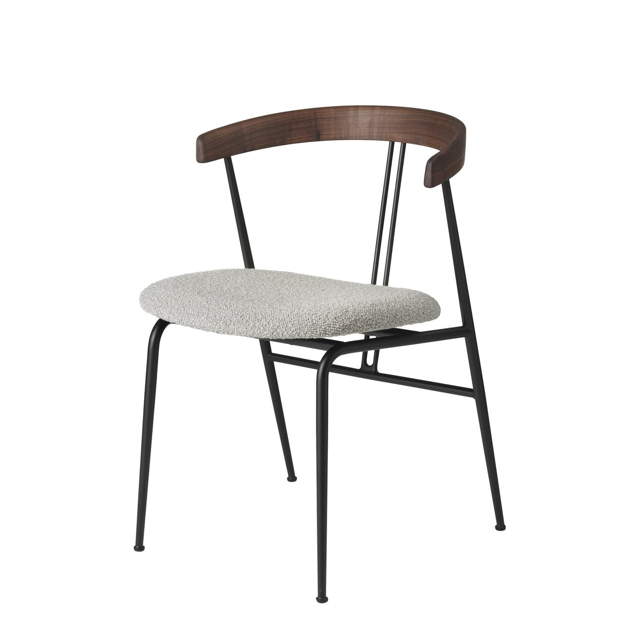 Violin Dining Chair - Seat Upholstered, Wood backrest