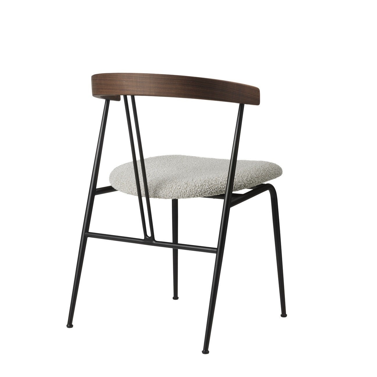 Violin Dining Chair - Seat Upholstered, Wood backrest